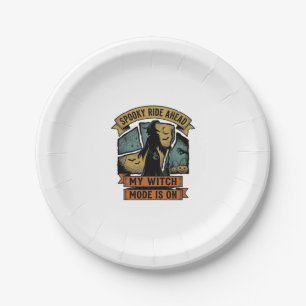 Witch Halloween Shirt Funny Vintage Witch Design_1 Paper Plate