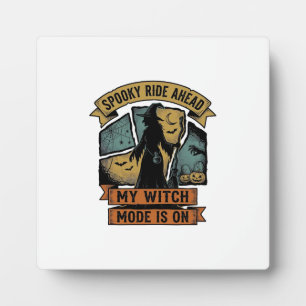 Witch Halloween Shirt Funny Vintage Witch Design_1 Plaque