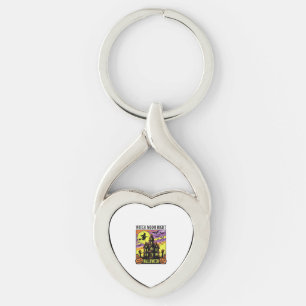 Witch Halloween Shirt Vintage Haunted House Night_ Key Ring