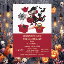 Witch Halloween Spider Web Pumpkins Kid's Birthday