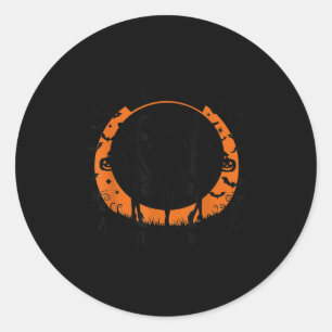 Witch Halloween T Shirt Women Girls Trip Time To G Classic Round Sticker