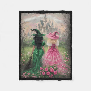 Witch Halloween Vibes Salem Witch Craft Halloween Fleece Blanket