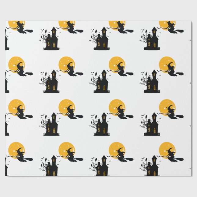 witch halloween  wrapping paper (Flat)