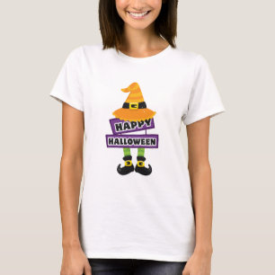 Witch Hat and Feet Halloween T-Shirt