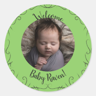 Witch Hat Baby Shower Halloween Classic Round Sticker