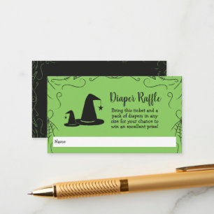 Witch Hat Baby Shower Halloween Enclosure Card
