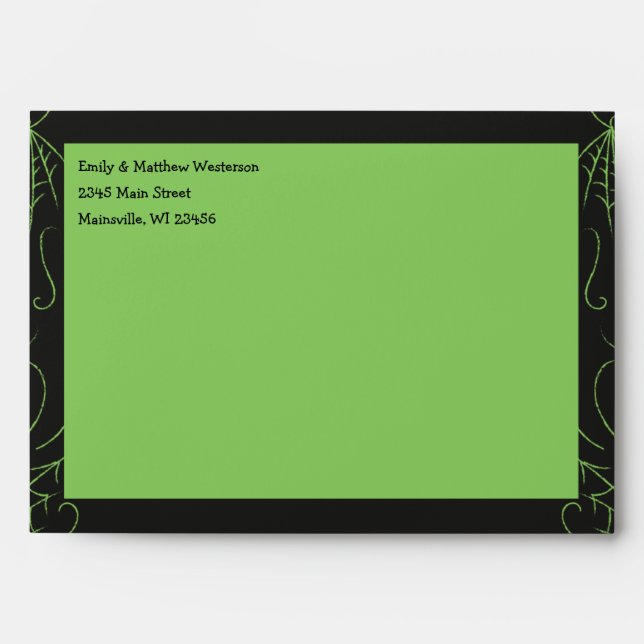 Witch Hat Baby Shower Halloween Envelope (Front)