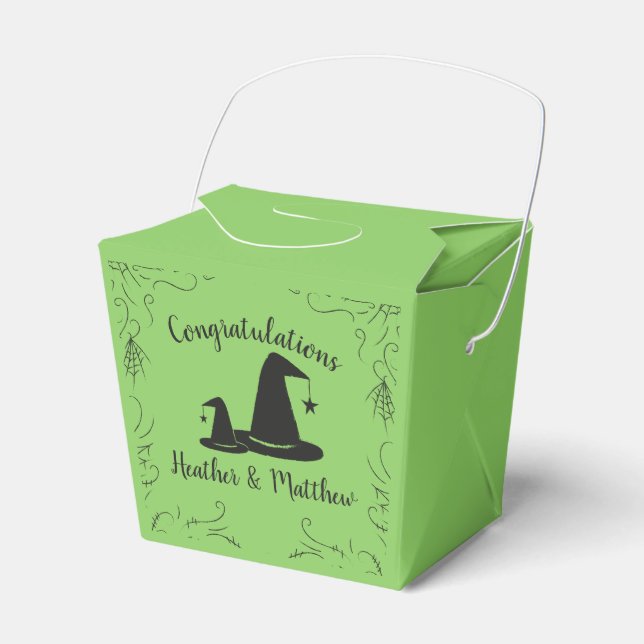 Witch Hat Baby Shower Halloween Favour Box (Front Side)
