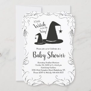Witch Hat Baby Shower Halloween Invitation