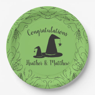 Witch Hat Baby Shower Halloween Paper Plate