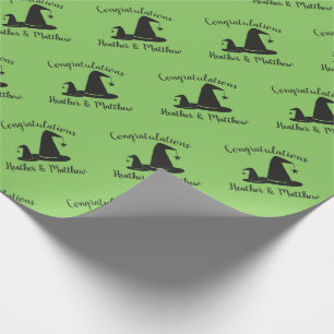 Witch Hat Baby Shower Halloween Wrapping Paper