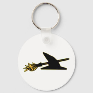 Witch Hat & Broom Key Ring