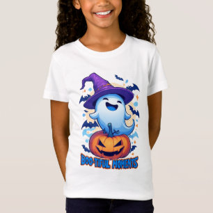 Witch Hat Ghost With Pumpkin Friends For Kids 👻 T-Shirt