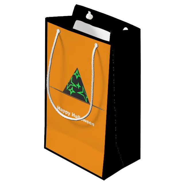 Witch Hat Halloween Gift Bag (Front Angled)