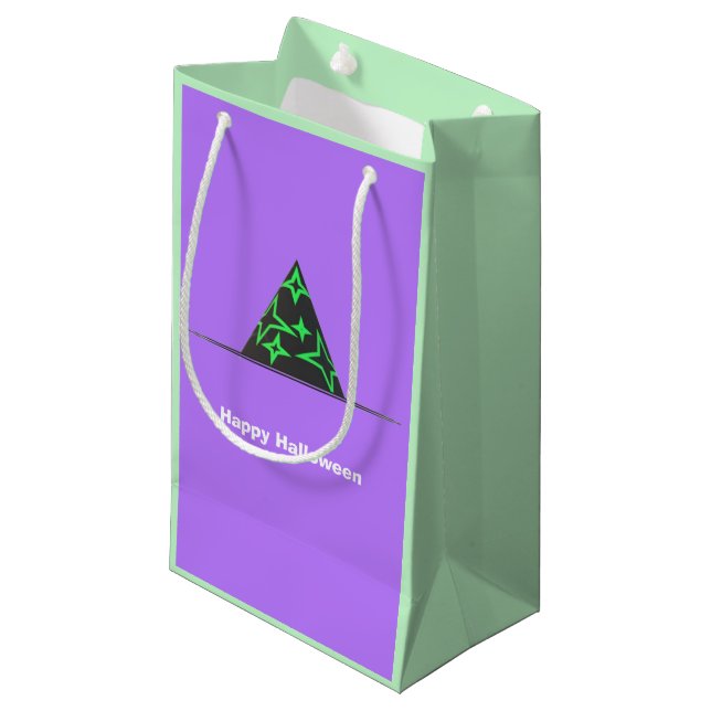 Witch Hat Halloween Gift Bag (Front Angled)