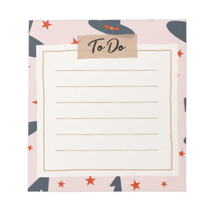 Witch Hat Halloween Pattern To Do list  Notepad