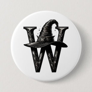 Witch Hat W Black Hat Halloween 7.5 Cm Round Badge