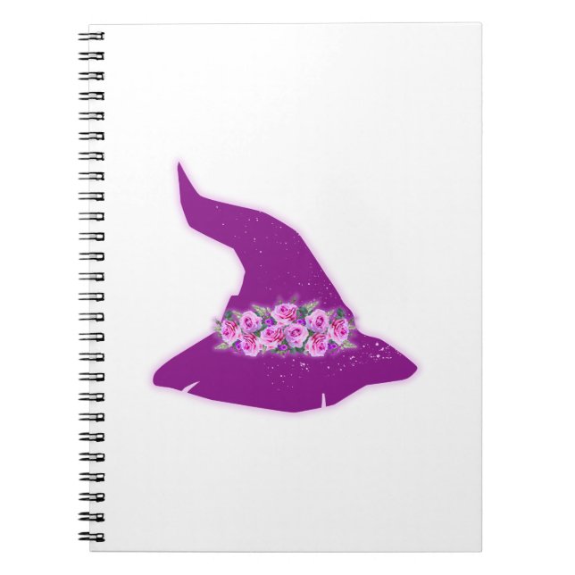 Witch Hat with Flowers Notebook (Front)