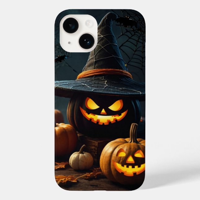 Witch Hat with Pumpkin Case-Mate iPhone Case (Back)