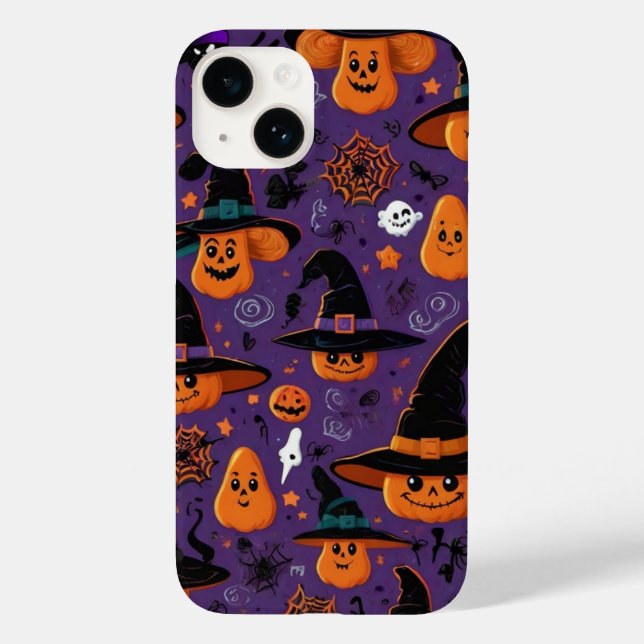 Witch Hats & Ghosts Pattern Case-Mate iPhone Case (Back)