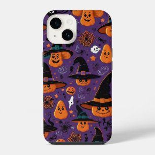Witch Hats & Ghosts Pattern iPhone 14 Case