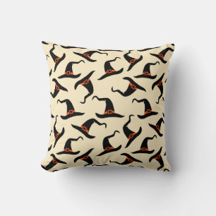 Witch hats, Halloween seamless pattern. Cushion
