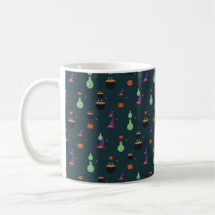 Witch Hats Potions and Cauldrons Pattern Coffee Mug