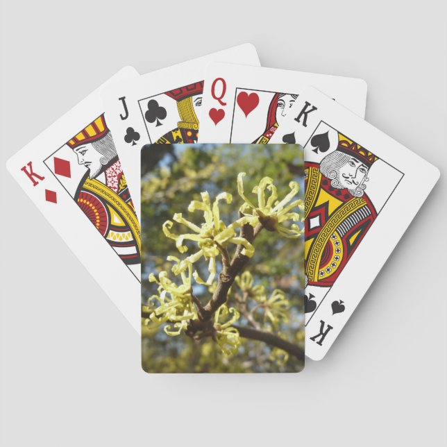 Witch Hazel Flowers Playing Cards (Back)