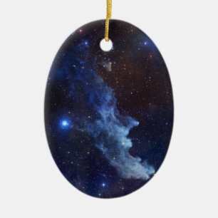 Witch Head Nebula Blue Space Ceramic Tree Decoration