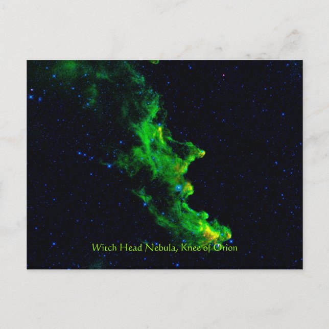 Witch Head Nebula deep space astronomy image Postcard (Front)