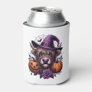 Witch Highland Halloween Cow Can Cooler