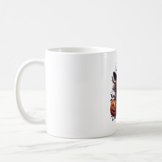 Witch Highland Halloween Cow Coffee Mug (Left)