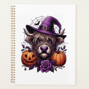 Witch Highland Halloween Cow Planner