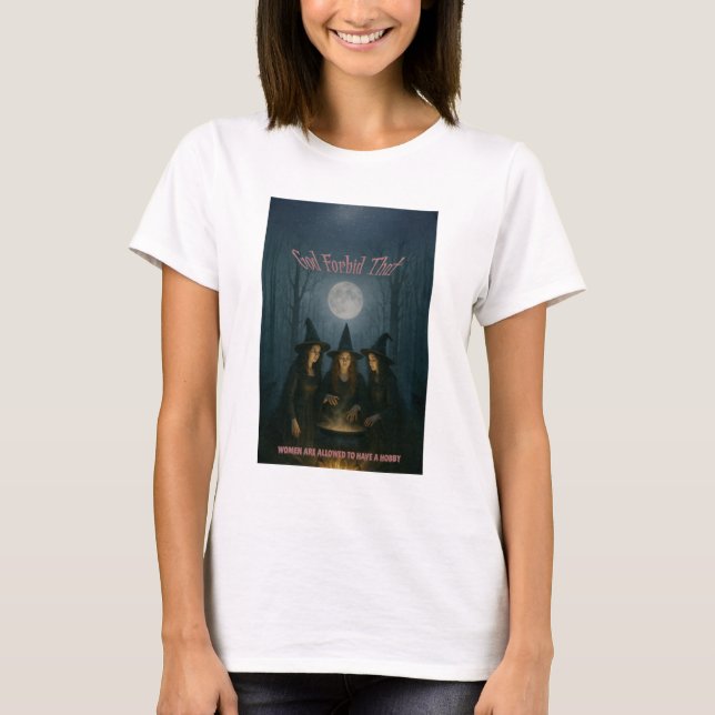 Witch Hobby Moonlit Cauldron T-Shirt (Front)