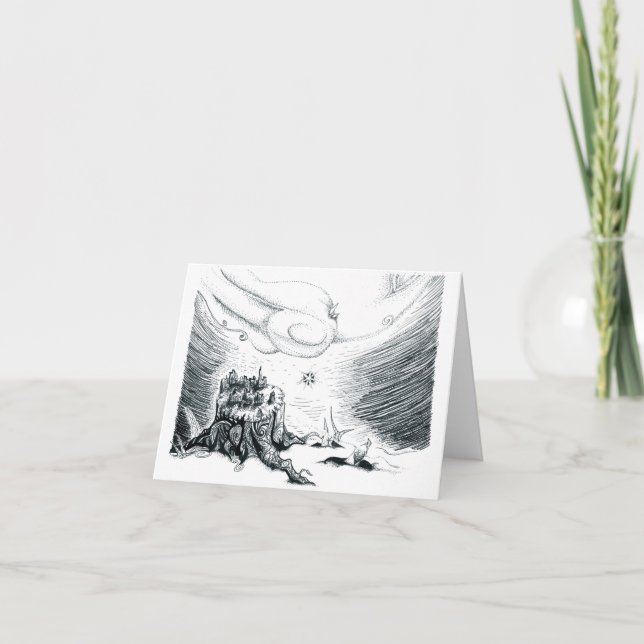 Witch holiday winter solstice card "Star of Hope" (Front)