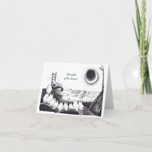 Witch holiday Yule card "Thoughts of the Season"