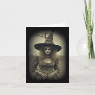 Witch Horror Creepy Gothic Halloween Card