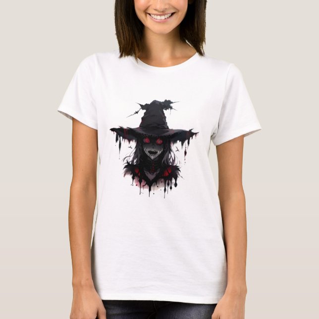 Witch Horror Halloween T-shirt (Front)