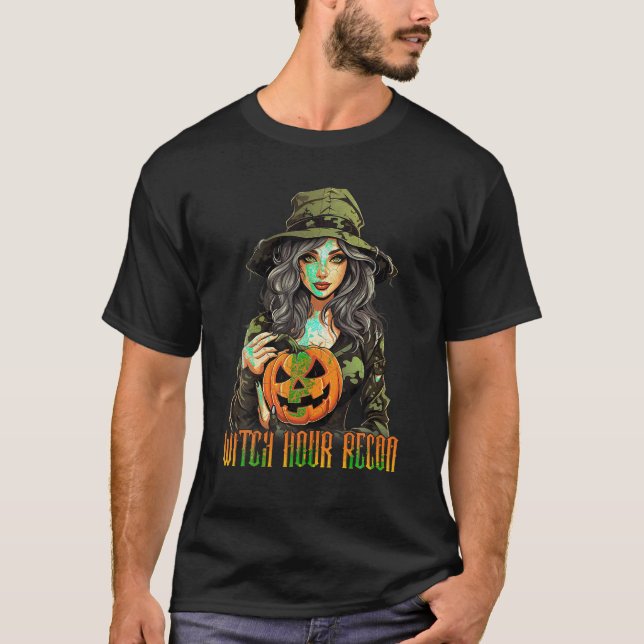 Witch hour recon Camo witch Halloween Costume T Sh T-Shirt (Front)