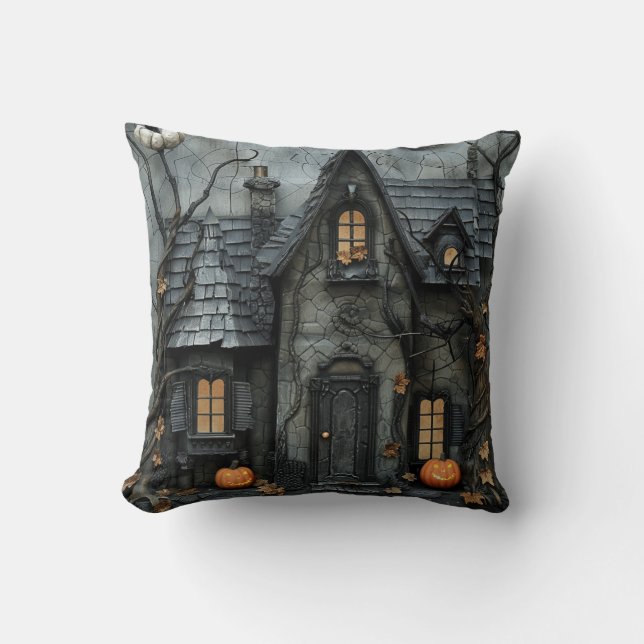 Witch House Throw Pillow (Front)
