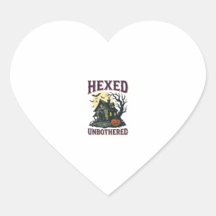 Witch Humour Shirt Vintage Haunted Cottage Hallowe Heart Sticker