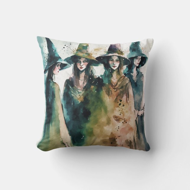 Witch illustration #1 cushion (Front)