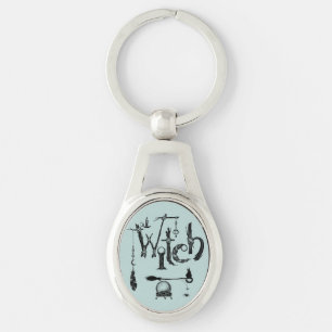Witch Illustrative old world nature   Key Ring