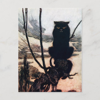 Witch in Cat Form Postcard