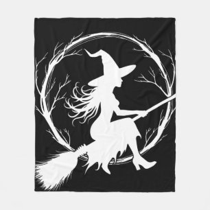 Witch in Flight Fleece Blanket