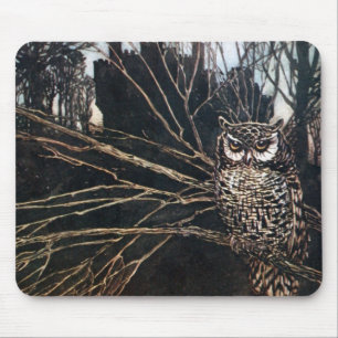 Witch in Owl Form Mouse Mat