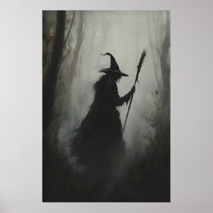 Witch in the Woods Printable Enchanted Gothic Poster