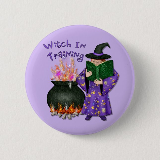 Witch in Training 6 Cm Round Badge (Front)