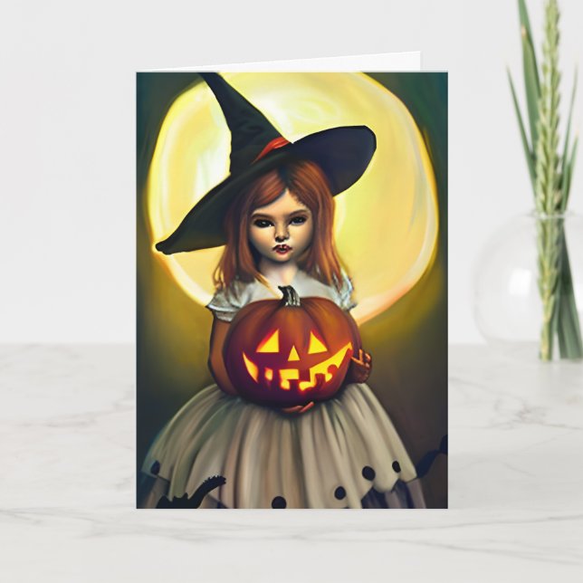 Witch-ing you a Happy Halloween Card (Front)