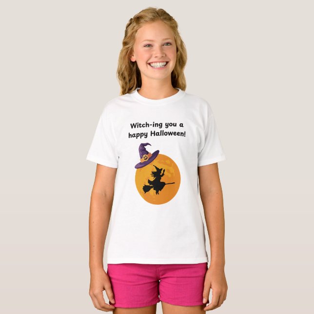 Witch-ing you a happy Halloween! T-Shirt (Front Full)
